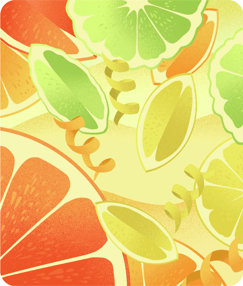 Zesty citrus scents