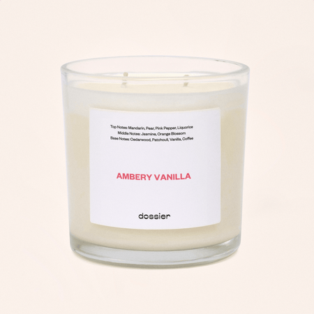 Ambery Vanilla Candle Inspired by YSL’s Black Opium Perfume - dupe knock off imitation duplicate alternative fragrance